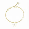 Guess Amore Heart Pendant Bracelet, Gold