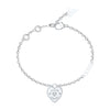 Guess Amore Heart Pendant Bracelet, Silver