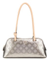 Guess Arnela 4G Peony Logo Shoulder Bag, Silver Grey
