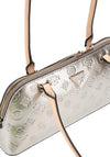 Guess Arnela 4G Peony Logo Shoulder Bag, Silver Grey