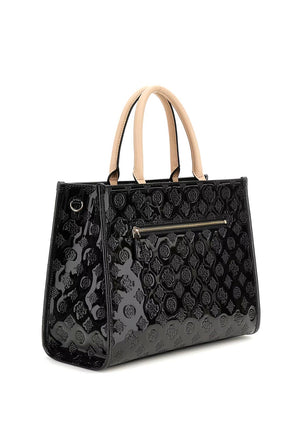 Guess Arnela 4G Peony Logo Tote Bag, Black