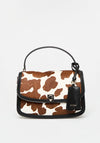 Guess Audrey Cow Print Crossbody Bag, Brown Multi