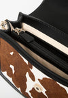 Guess Audrey Cow Print Crossbody Bag, Brown Multi