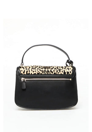 Guess Audrey Leopard Print Crossbody Bag, Black Multi