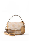 Guess Audrey Logo Crossbody Bag, Beige Multi