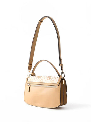 Guess Audrey Logo Crossbody Bag, Beige Multi