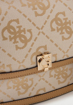 Guess Audrey Logo Crossbody Bag, Beige Multi