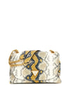 Guess Cosette Reptile Print Crossbody Bag, Yellow Multi