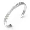 Guess Criss Cross Crystal Bangle, Silver
