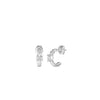 Guess CZ Half Hoop Earrings, Silver