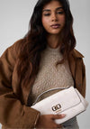 Guess Emilie Logo Flapover Crossbody Bag, White