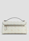 Guess Emilie Logo Flapover Crossbody Bag, White