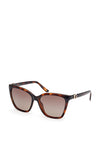 Guess GU00191 Polarised Sunglasses, Dark Havana
