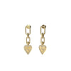 Guess Heart Chain Link Drop Earrings, Gold