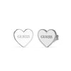 Guess Heart Earrings, Silver
