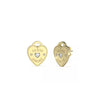 Guess Heart Stud Earrings, Gold