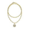 Guess La Fleur Double Chain Necklace, Gold
