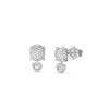 Guess L.O.V.E Earrings, Silver