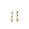 Guess Love Me Tender Link Heart Earrings, Gold