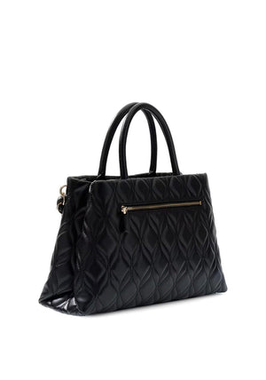 Guess Maxine Medium Quilted Satchel Bag, Black