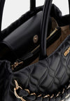 Guess Maxine Medium Quilted Satchel Bag, Black