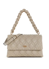 Guess Maxine Small Quilted Crossbody Bag, Light Taupe
