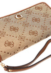 Guess Neda 4G Peony Textile Large Wristlet Wallet, Brown