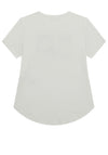Guess Older Girl Rhinestone Logo Short Sleeve Tee, White