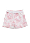 Guess Older Girl Floral Lace Belted Shorts, Pink