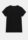 Guess Older Girl Triangle Logo Short Sleeve Tee, Black