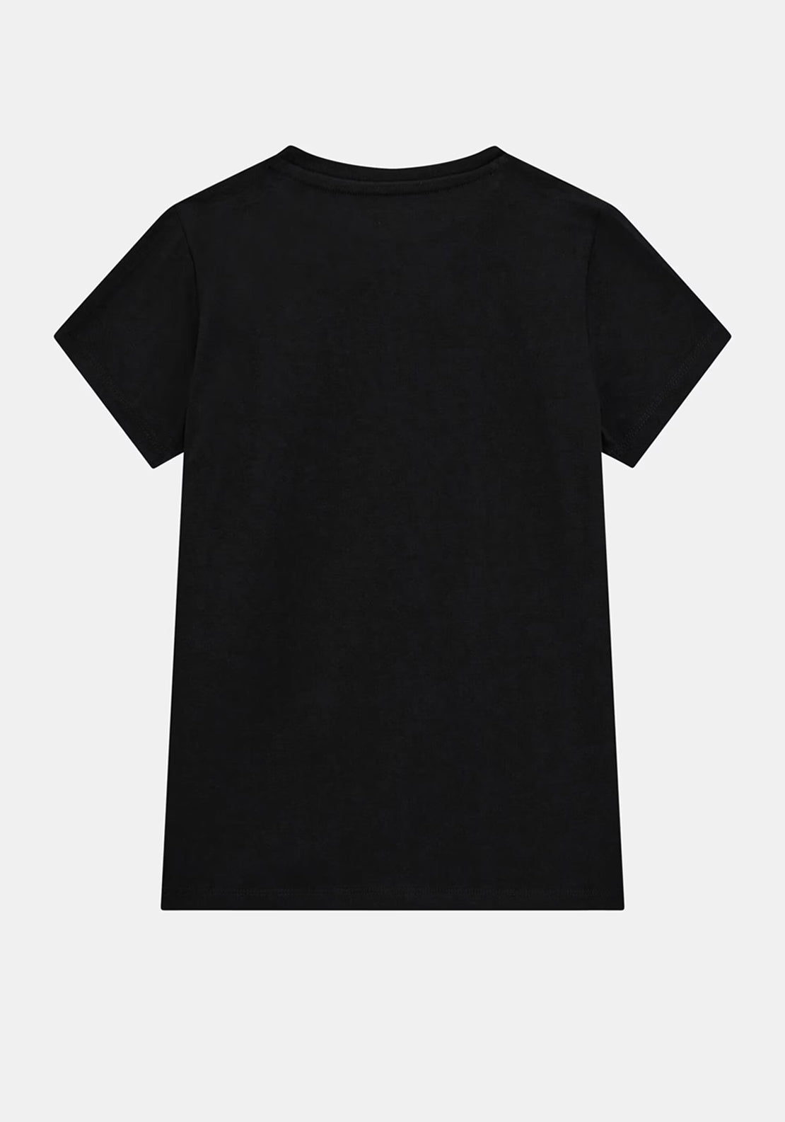 Guess Older Girl Triangle Logo Short Sleeve Tee, Black