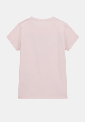 Guess Older Girl Triangle Logo Short Sleeve Tee, Pink