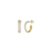 Guess Pavé Oval Half Hoop Earrings, Gold