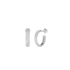 Guess Pavé Oval Half Hoop Earrings, Silver