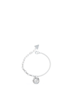 Guess Rolling Hearts CZ Bracelet, Silver