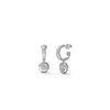 Guess Stylish Crystal Drop Earrings, Silver