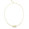 Guess Stylish Double Chain Crystal Link Bracelet, Gold