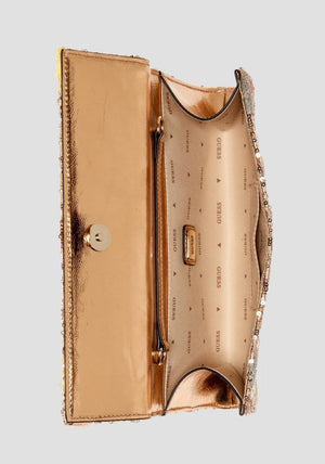 Guess Tasmin Mini Sequin Floral Clutch Bag, Multi