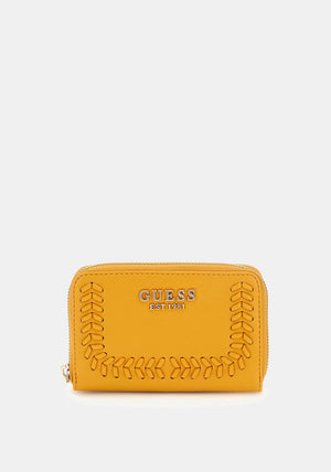 Guess Tatum Threaded Medium Wallet, Yellow