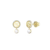 Guess Tiny Pearly Earrings, Gold