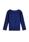 Guess Mini Girls Floral Triangle Long Sleeve T-Shirt, Navy