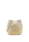 Guess Zalina Rhinestone Mini Bucket Bag, Gold