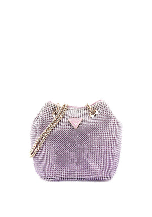 Guess Zalina Rhinestone Mini Bucket Bag, Purple