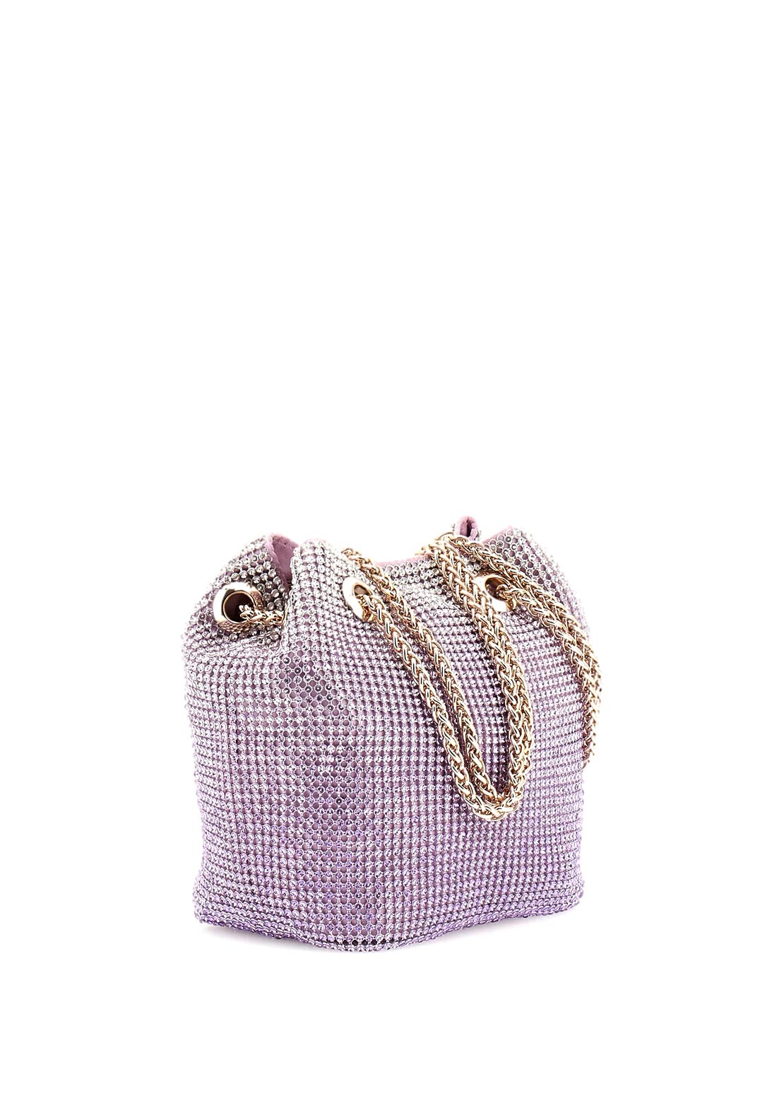 Guess Zalina Rhinestone Mini Bucket Bag, Purple