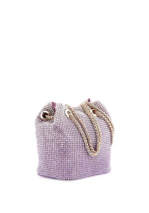 Guess Zalina Rhinestone Mini Bucket Bag, Purple