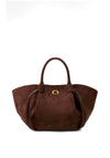 Guess Allegra Medium Girlfriend Tote Bag, Chocolate Brown