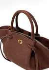 Guess Allegra Medium Girlfriend Tote Bag, Chocolate Brown