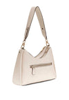 Guess Anise Double Zip Detail Shoulder Bag, Stone
