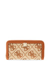 Guess Audrey Logo SLG Large Zip Around Wallet, Beige