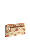 Guess Audrey Logo SLG Large Zip Around Wallet, Beige